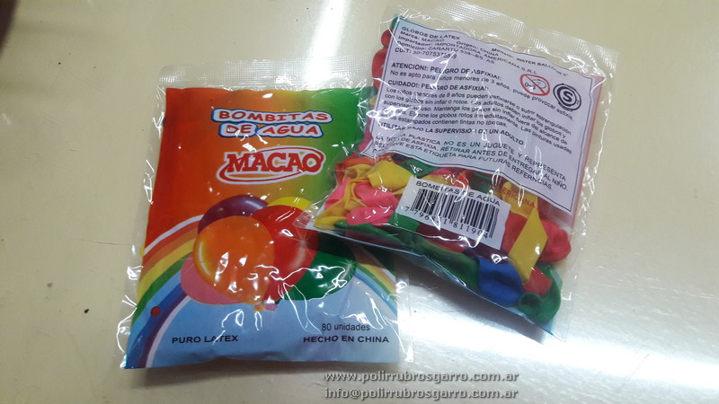 BOMBITA DE AGUA MACAO X 80 UNID