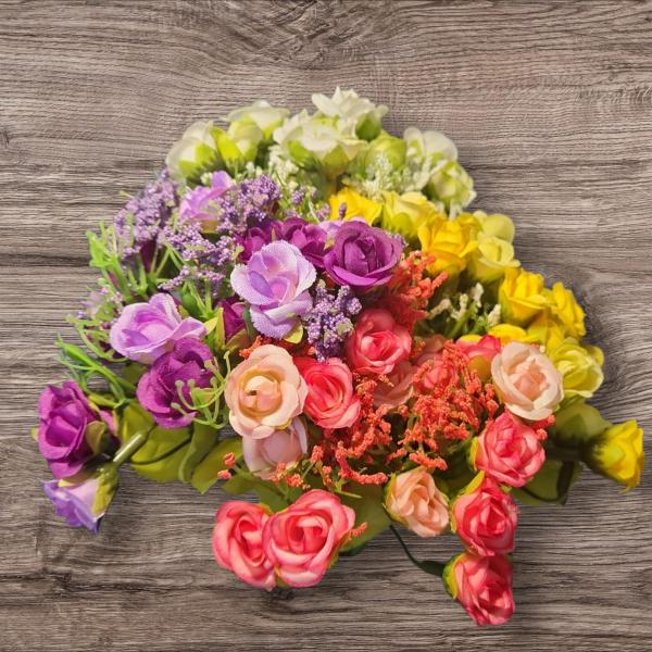 RAMO DE ROSA ROCOCO 25CM