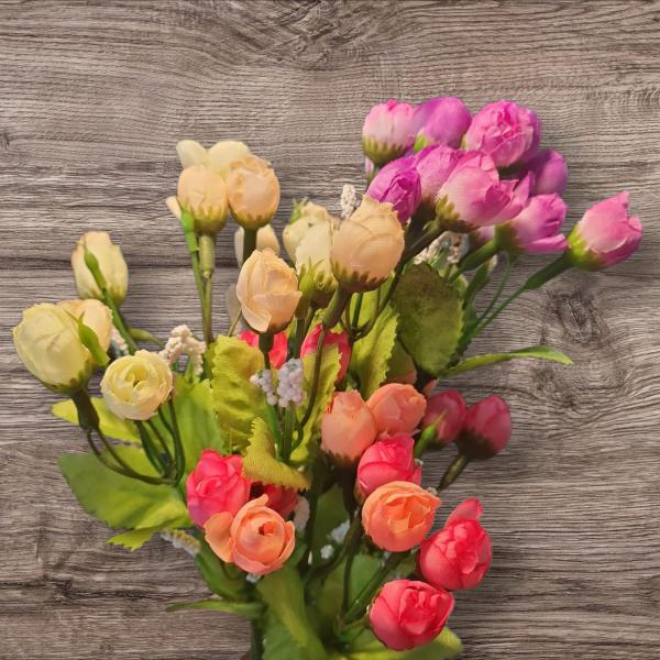 RAMO DE ROSA ROCOCO 27CM  X UNID