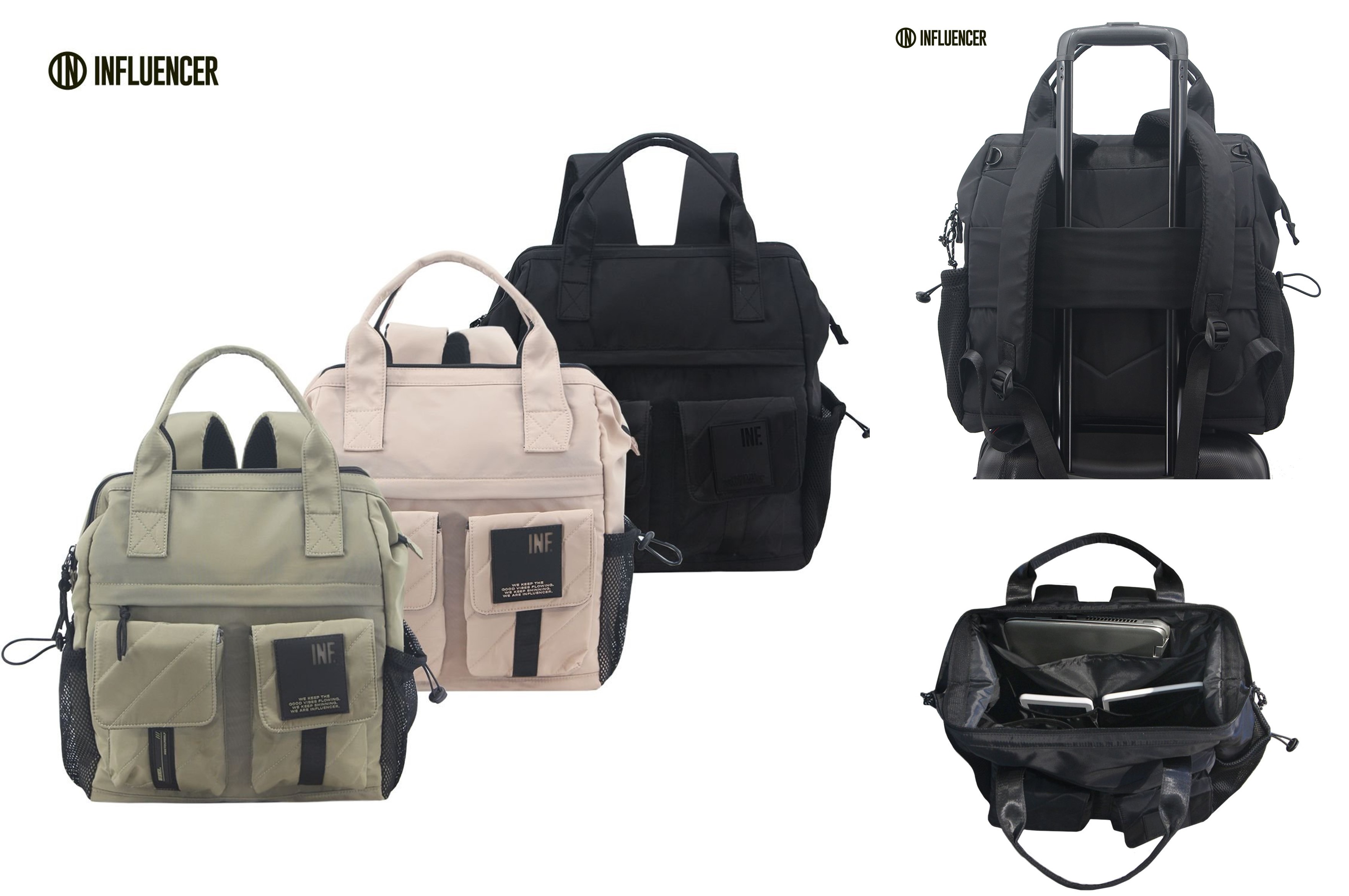 MOCHILA INFLUENCER BOCA PEZ-CORREA TRAVEL 43X36X18