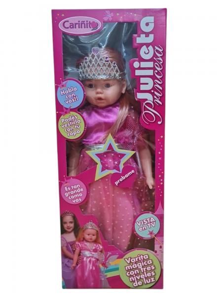 MUÑECA GRANDE JULIETA PRINCESA HABLA CON VOS 83CM