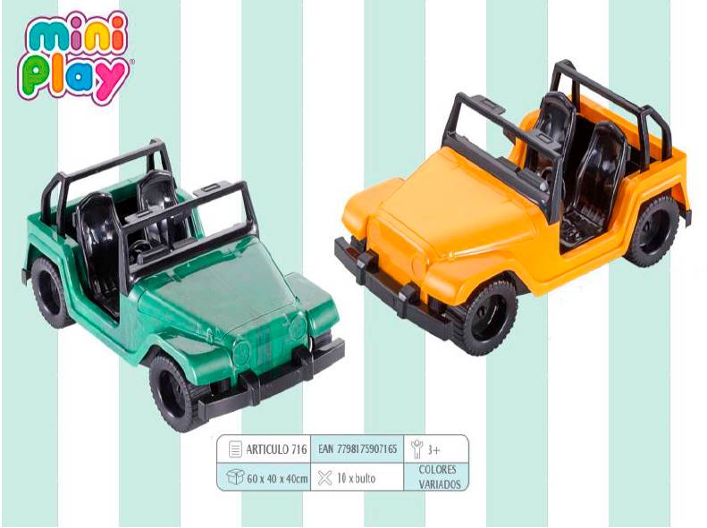 CAMIONETA JEEP EN RED 32X18CM