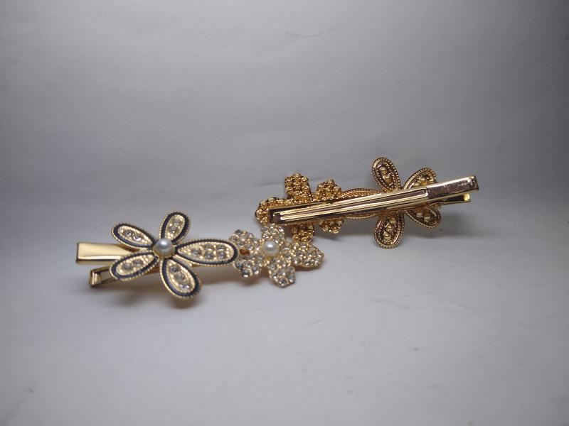 SET PICO PATO FLOR PERLA/STRASS X UNID