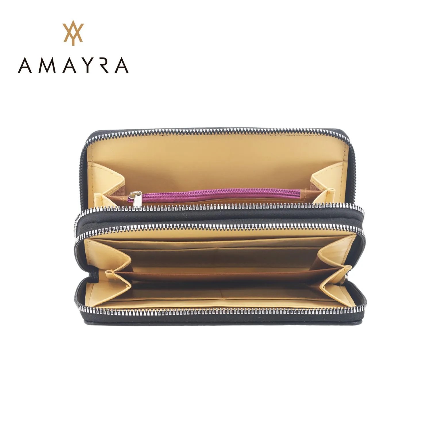 BILLETERA AMAYRA COMBINADA DOBLE CIERRE C/DETALLE FRONTAL