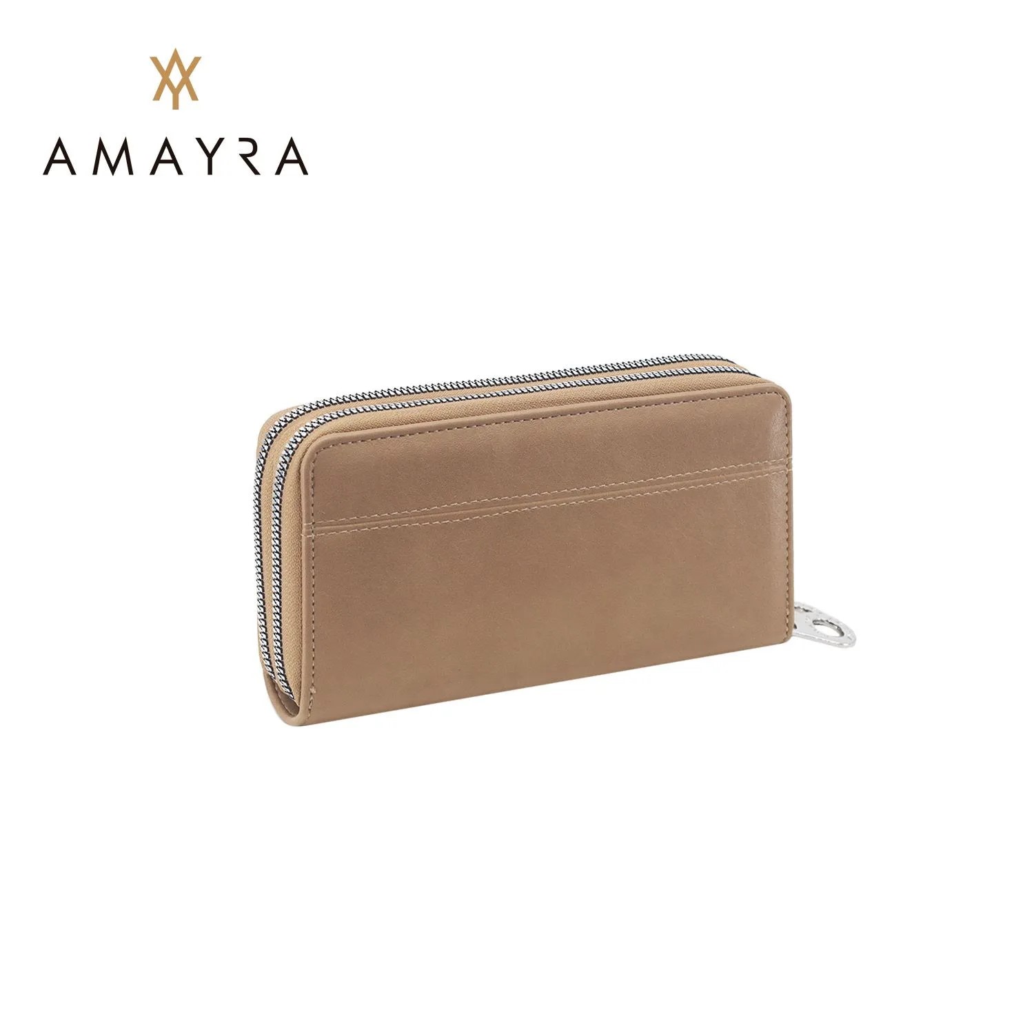 BILLETERA AMAYRA DOBLE CIERRE C/COSTURA FRONTAL