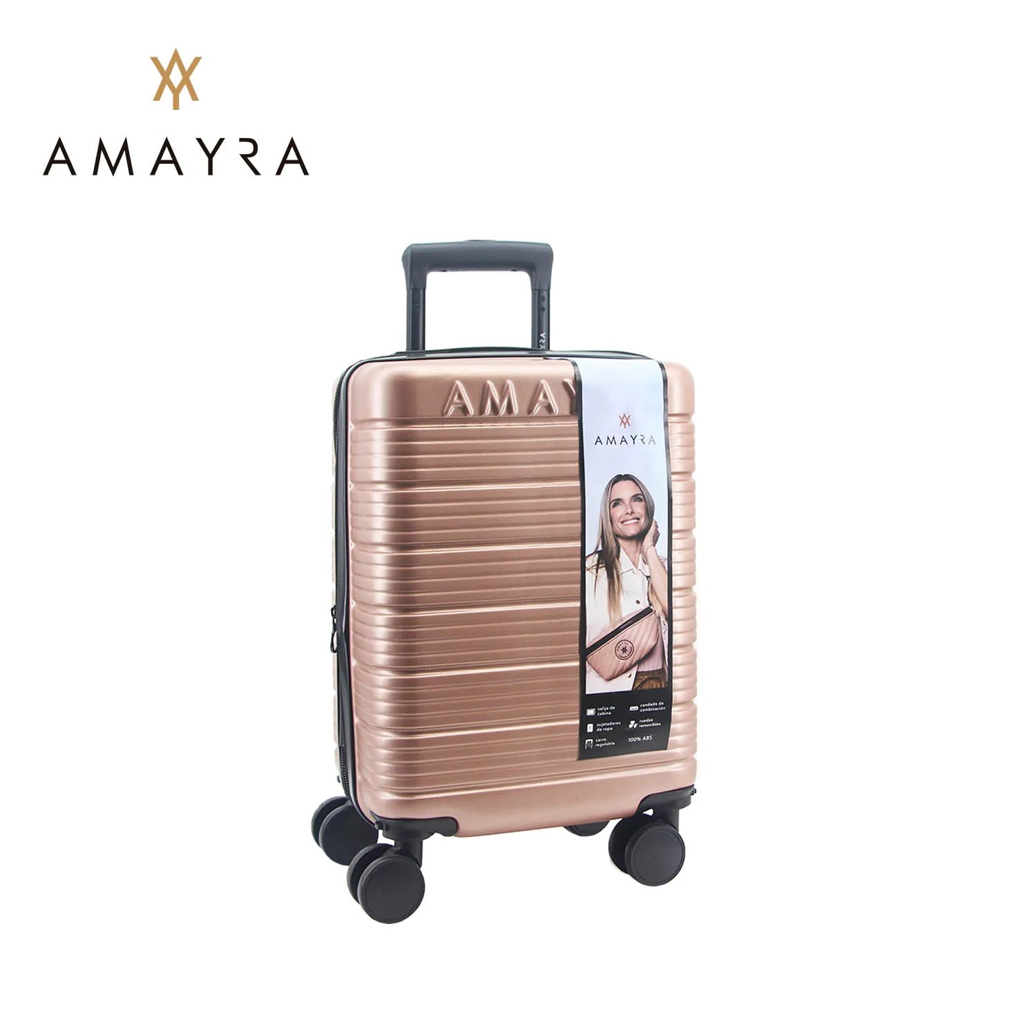 VALIJA AMAYRA RIGIDA EXPANDIBLE ROSA 20