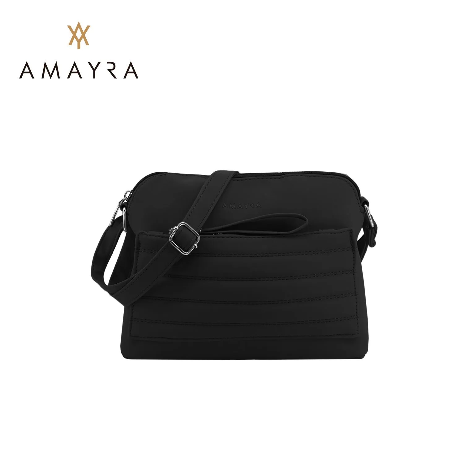 CARTERA MINIBAG AMAYRA NEGRA 19*25*7 C/BOLSILLO DELANT