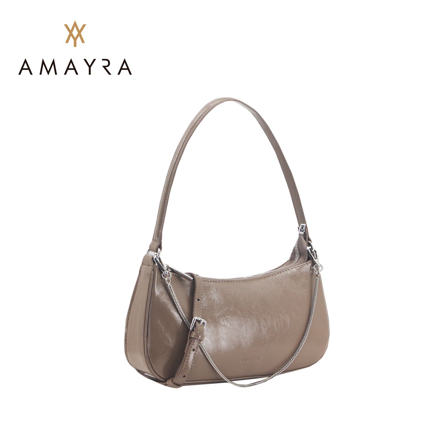 CARTERA BAGUETTE AMAYRA 15*29*6 VISON