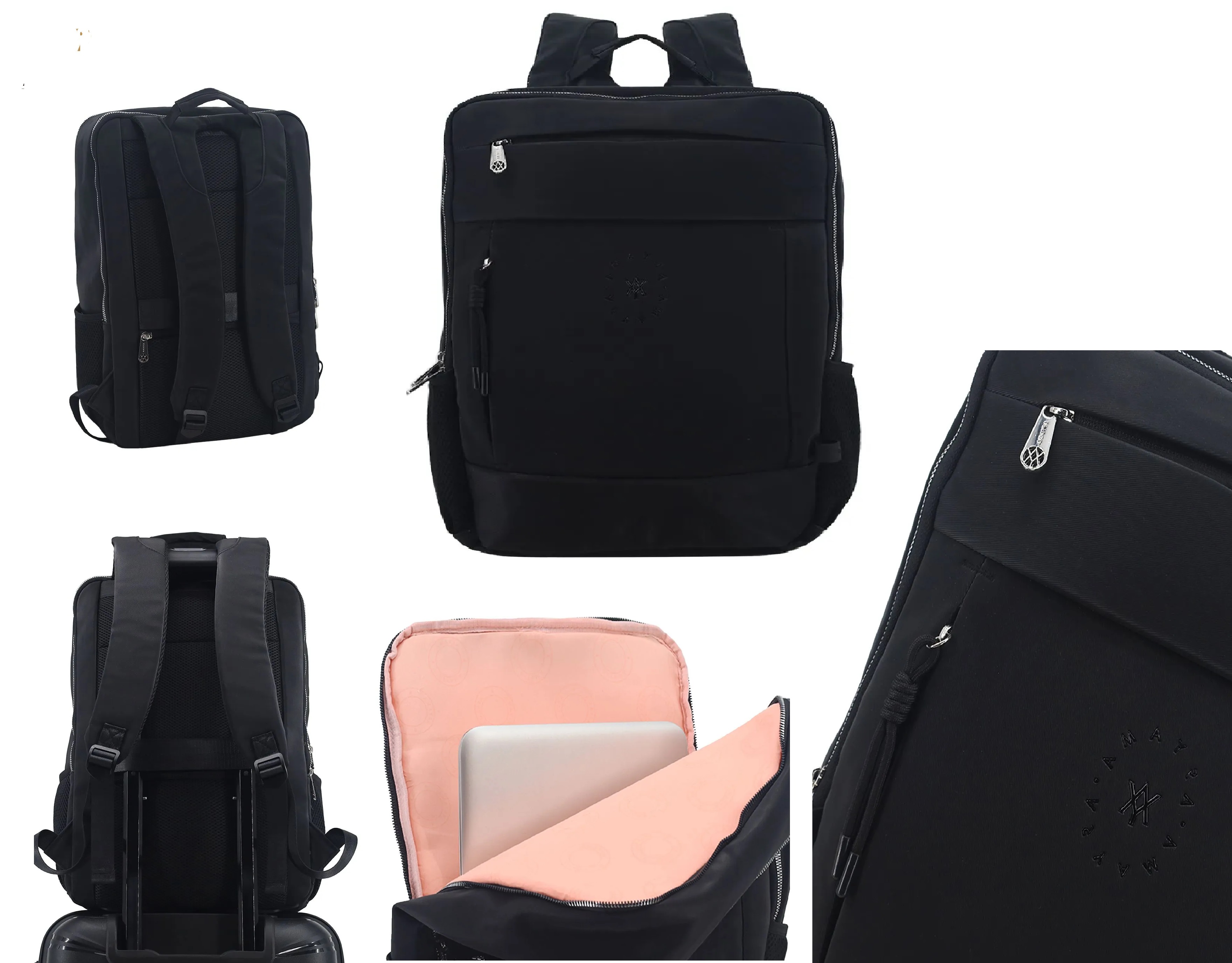 MOCHILA PORTA NOTEBOOK NEGRA 44X30X12CM