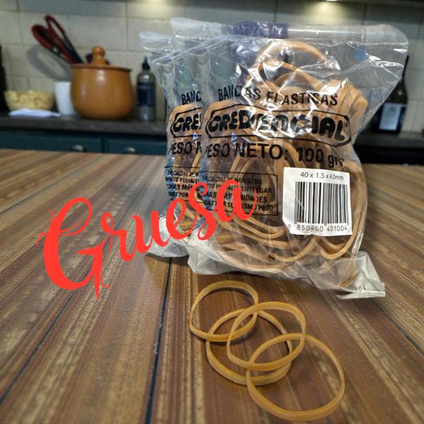 BANDITA ELASTICA CREDENCIAL 100GRS ANCHA Y CORTA
