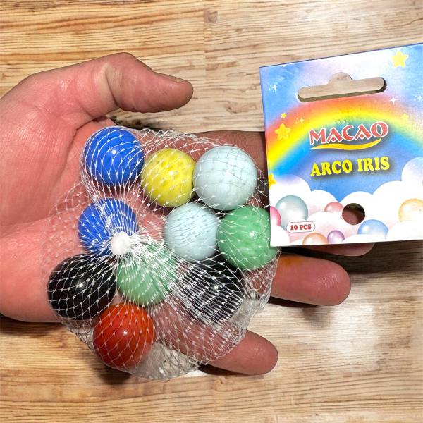 BOLON ARCO IRIS EN RED X 10 UNID *25MM