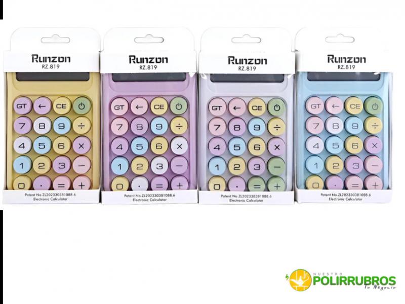 CALCULADORA RUNZON PASTEL 15*9CM