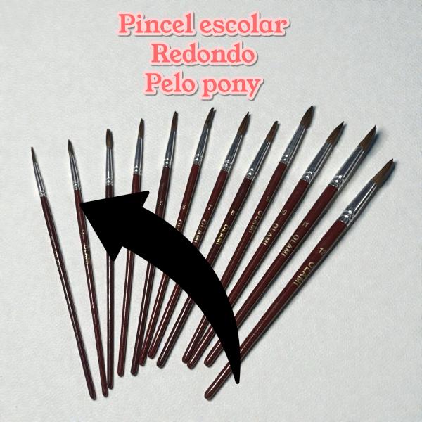 PINCEL ESCOLAR REDONDO Nº 2 PELO PONY