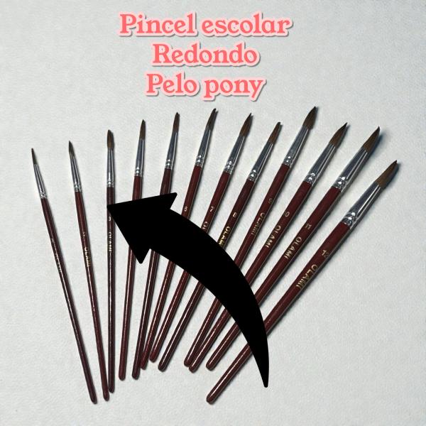 PINCEL ESCOLAR REDONDO Nº 3 PELO PONY