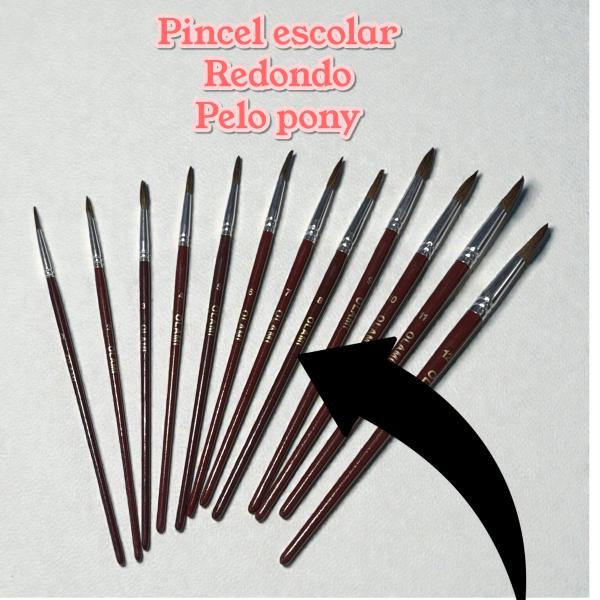 PINCEL ESCOLAR REDONDO Nº 8 PELO PONY