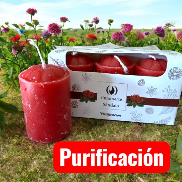 VELA AROMATICAS 5CM X 3 EN CAJA SANDALO