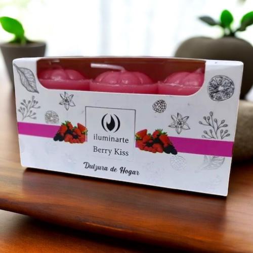 VELA AROMATICAS 5CM X 3 EN CAJA BERRY KISS
