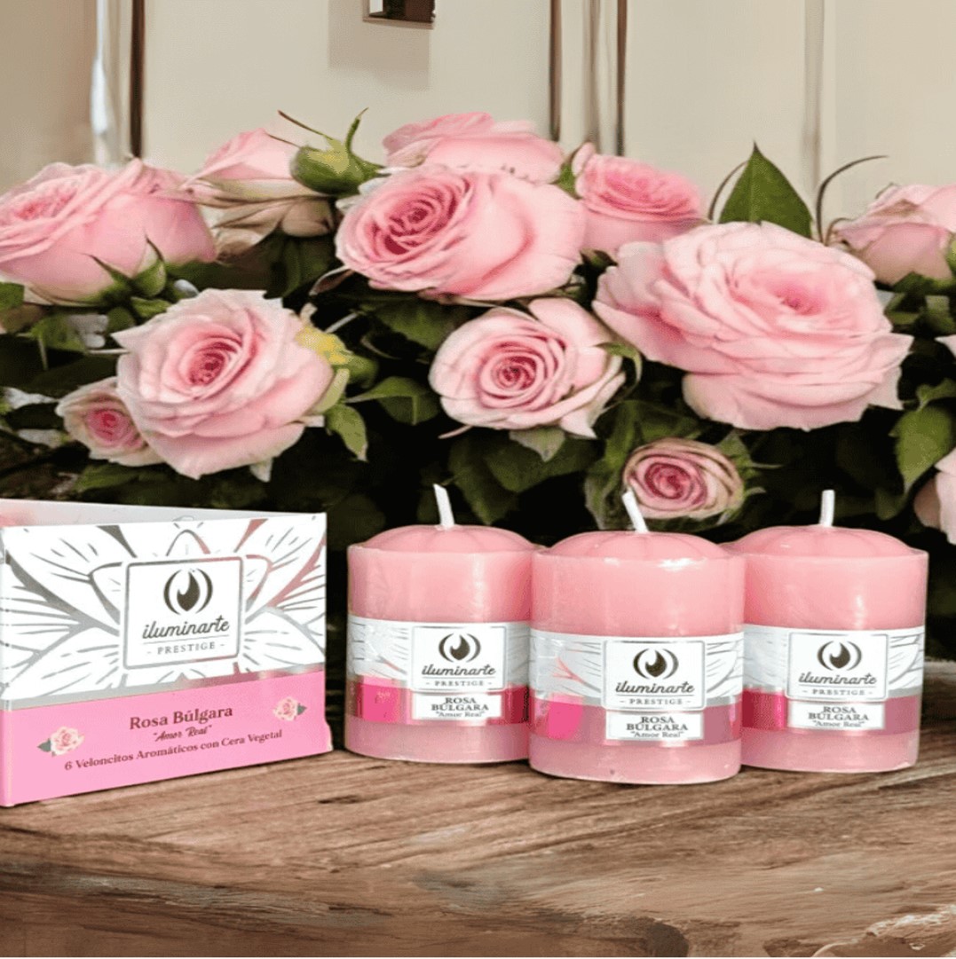 VELA AROMATICAS 5CM X 3 EN CAJA ROSA BULGARA