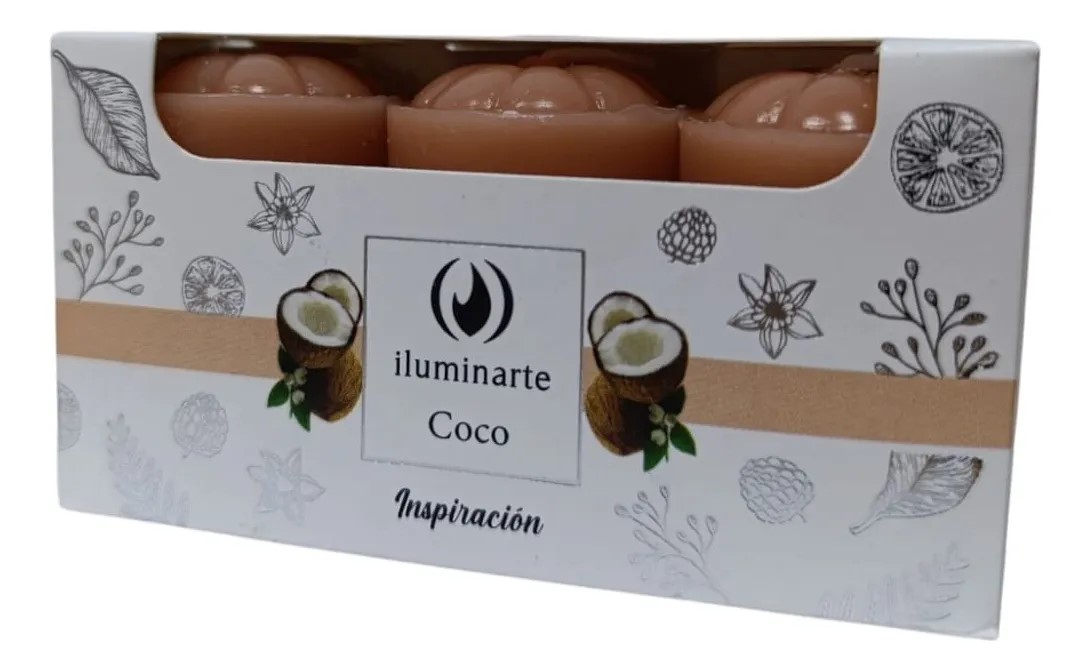 VELA AROMATICAS 5CM X 3 EN CAJA COCO