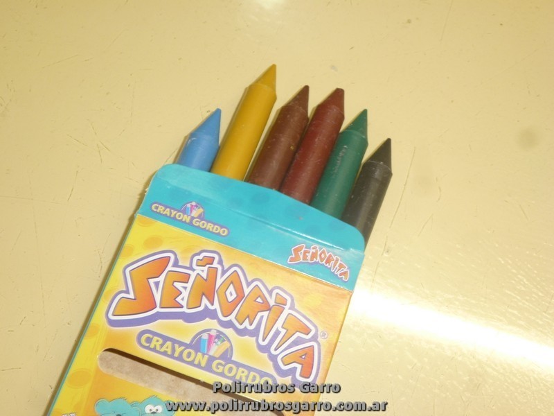 CRAYONES GORDOS X 6 UNID SEÑORITA