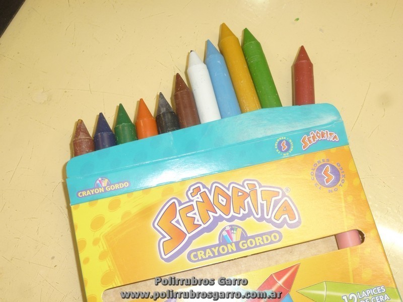 CRAYONES GORDOS X 12 UNID SEÑORITA