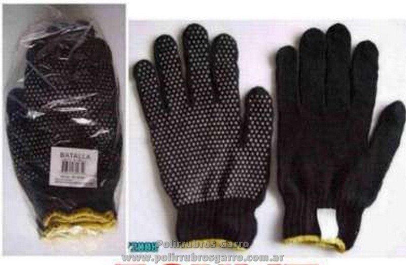 GUANTE MOTEADO NEGRO X PAR