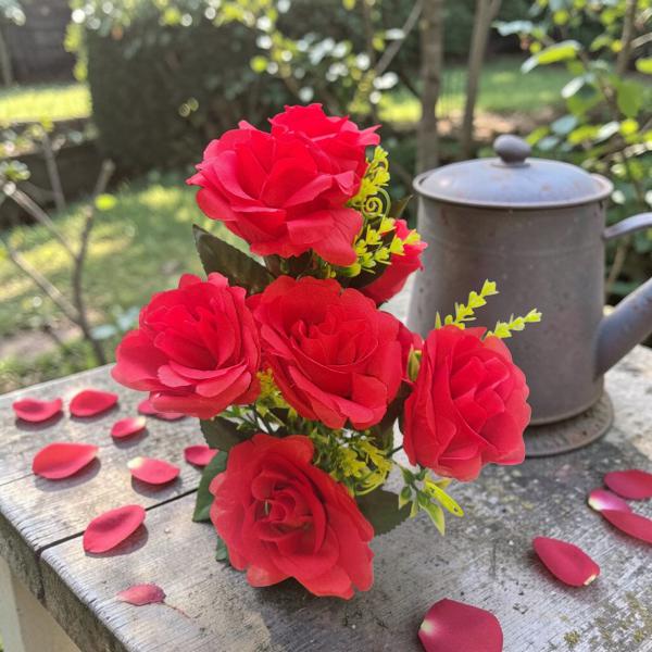 RAMO ROSAS ROJAS X UNID 35CM