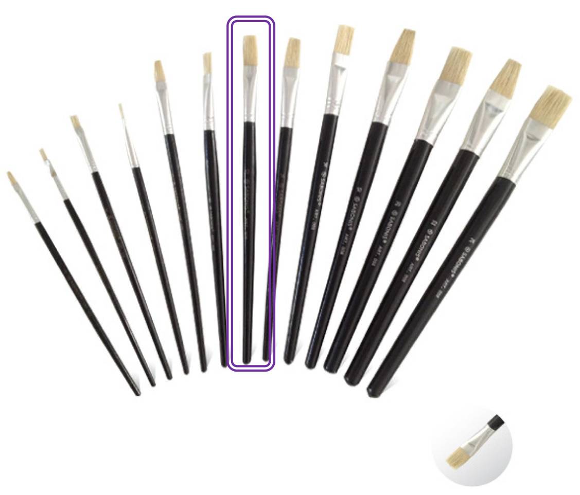 PINCEL ESCOLAR CHATO Nº 12 X UNID