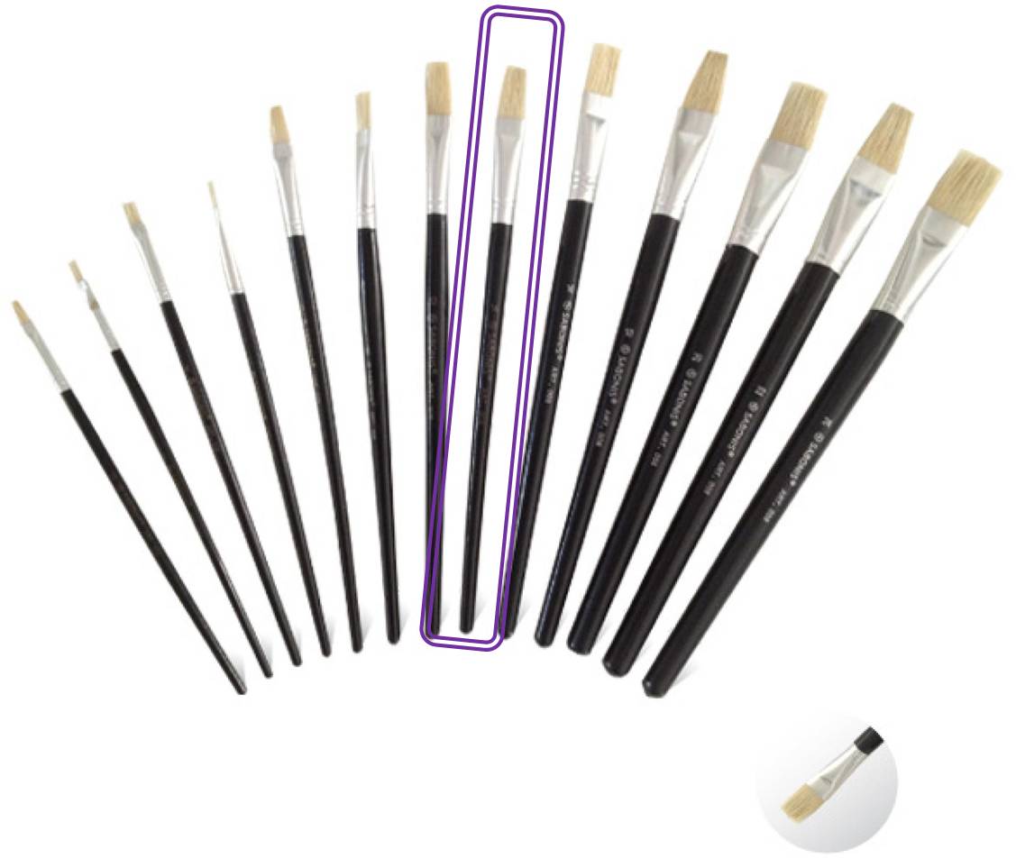 PINCEL ESCOLAR CHATO Nº 14 X UNID