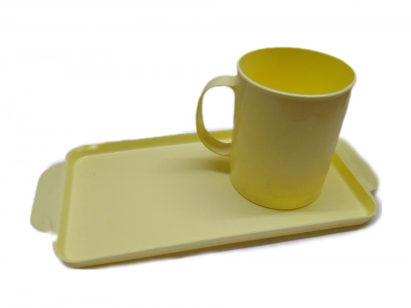 SET JARDIN LISO AMARILLO (TAZA/PLATO)