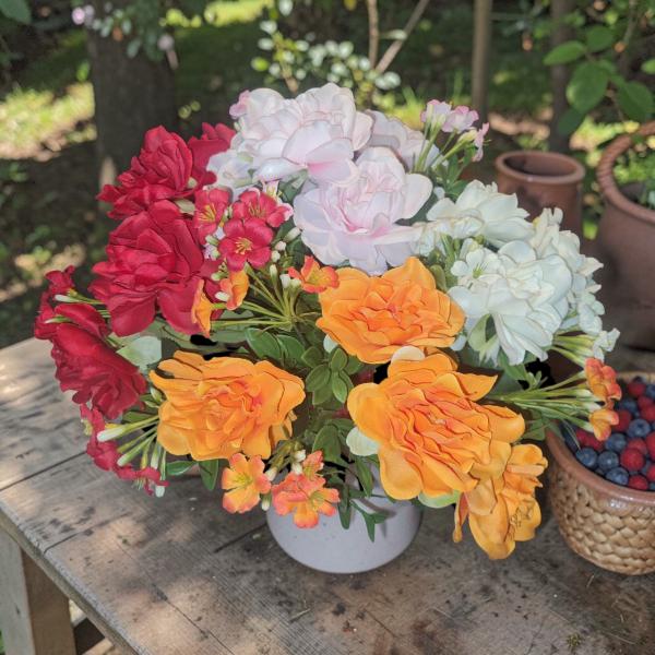 RAMO DE ROSA+FLOR SILVESTRE 32CM X UNID