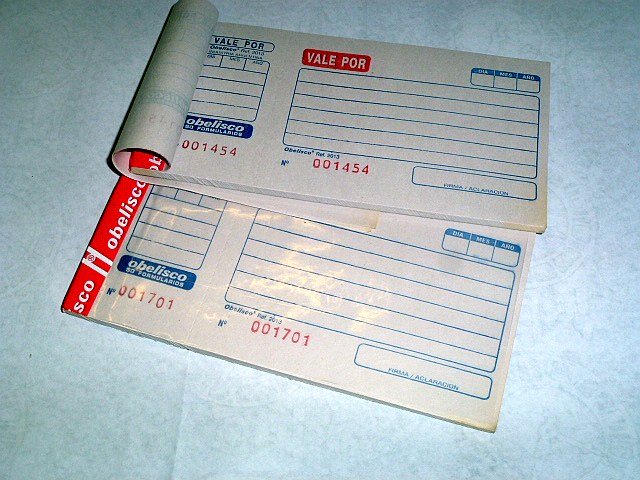 TALONARIO VALE C/TALON ORG X 50 HS 7.5*17.5